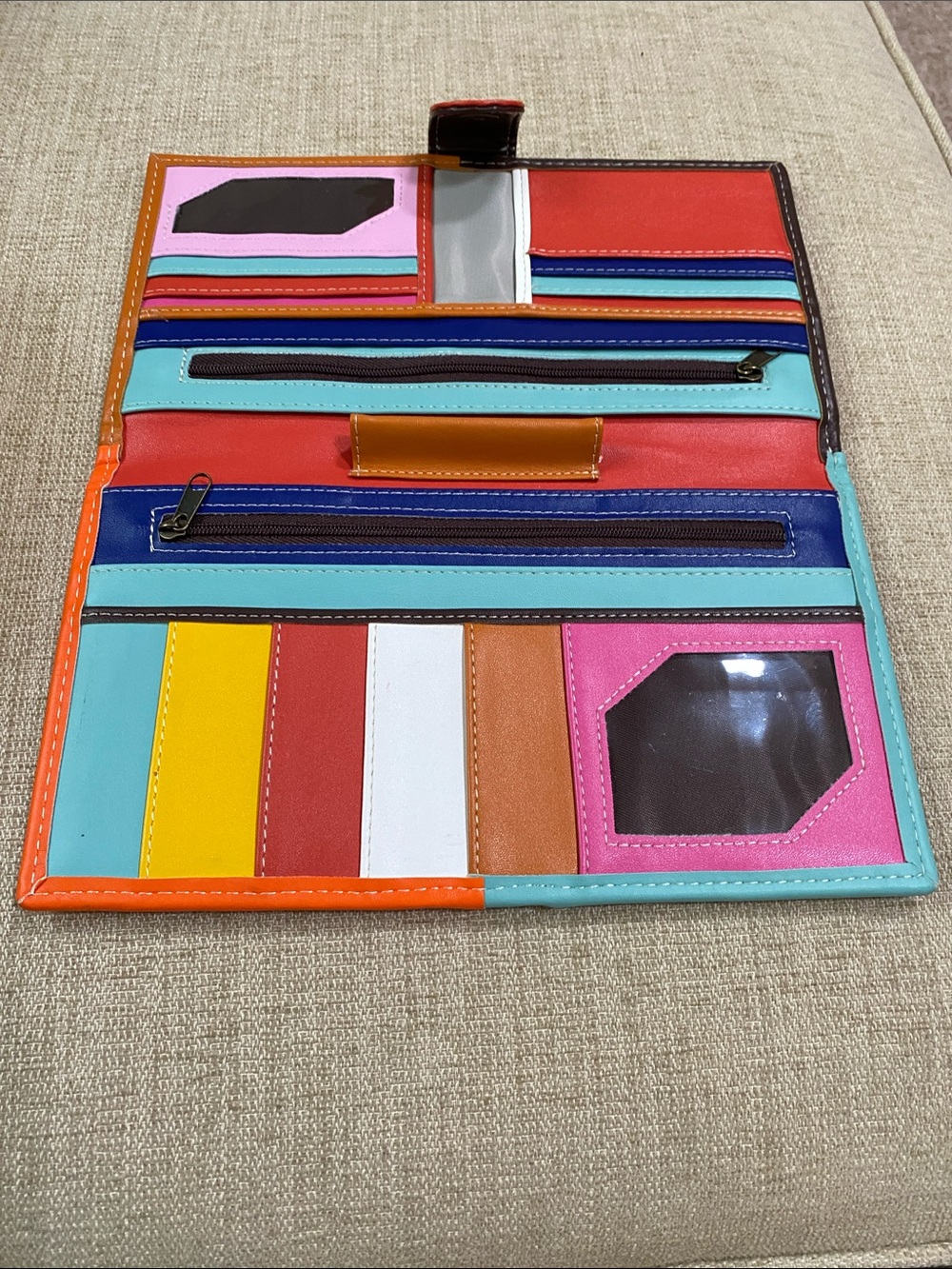 Plunder Pink, Turquoise & Red Colorblock Wallet - Picture 4 of 5